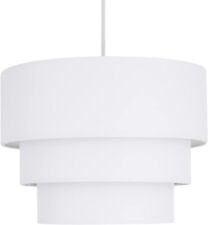 Ceiling Light Fitting and Shade White 3 Tier Fabric Lamp Shade for sale  Shipping to South Africa