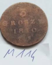 s M114, 3 grosze groschen 1810 I.S Księstwo Warszawskie  old coin starocie na sprzedaż  PL