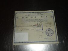 Vintage historical document for sale  Sheboygan Falls