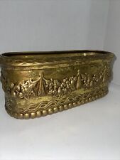 Maceta de metal diseño de frutas tono dorado 11x5x5"" estilo victoriano vintage segunda mano  Embacar hacia Argentina