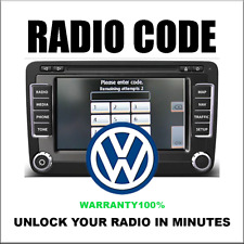 VW RADIO ANTI-THEFT UNLOCKING PIN CODE RCD 510 RNS310  DECODING FAST 37 SERVICE for sale  Shipping to South Africa