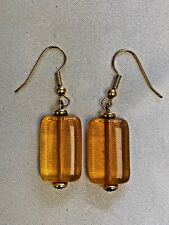 gold amber earrings for sale  WELWYN GARDEN CITY