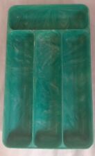 Bandeja de talheres vintage Lustro-Ware nº. Redemoinho retrô T-3 verde-azulado mármore leitura comprar usado  Enviando para Brazil