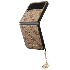 Używany, Etui na telefon komórkowy Case do Galaxy Z Flip 4 Guess złoty łańcuszek brązowy na sprzedaż  Wysyłka do Poland
