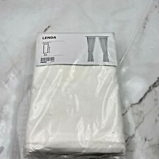 Ikea Lenda White Curtain Panel 55x98 NEW Set of 2 100% Cotton Tab Top Unlined  , käytetty myynnissä  Leverans till Finland