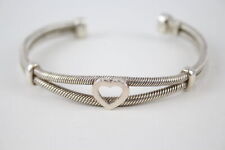 Sterling Silver Bangle Cuff Mexcio Heart x 1 (30g) for sale  Shipping to South Africa