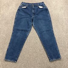 Jeans feminino vintage chique 20 mãe cintura alta afunilado lavagem escura feito nos EUA anos 90 Y2K comprar usado  Enviando para Brazil