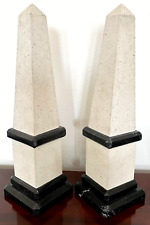 Pair obelisks black for sale  NEW MALDEN