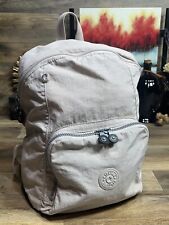 Mochila de náilon cáqui marrom Kipling muitos bolsos acolchoada traseira, usado comprar usado  Enviando para Brazil