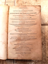 Usado, 1823 DICCIONARIO DE PRONUNCIACIÓN DE LIBROS EXPOSITOR DE LA LENGUA INGLESA (ruth5522-589 segunda mano  Embacar hacia Argentina