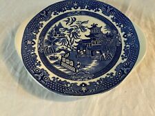 Used, Burleigh Ware Willow England Blue Server Plate for sale  BENFLEET