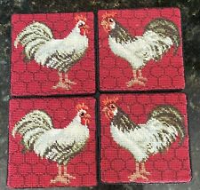 Set needlepoint rooster for sale  Baltimore