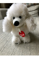 Brinquedo de pelúcia branco para cachorro poodle com placa vermelha trudi comprar usado  Enviando para Brazil