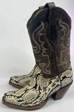 Botas ocidentais femininas Tony Lama Python pele de cobra tamanho 6.5 cowgirl feitas nos EUA comprar usado  Enviando para Brazil