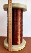 Usado, Alambre magnético de cobre calibre 0,63 mm 23-22 AWG, ~4000 g esmaltado, URSS, no usado segunda mano  Embacar hacia Argentina