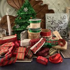 Mixed Lot Assorted Spools of Vintage ribbons Christmas Lot As Shown for sale  Shipping to South Africa