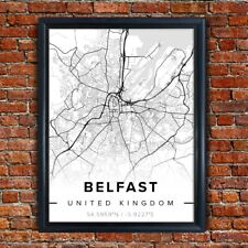 Map belfast poster for sale  PETERSFIELD