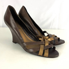 Sandálias femininas Via Uno marrom tamanho 6 bronze sapatos brasileiros comprar usado  Enviando para Brazil