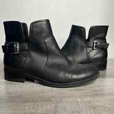 Leather black boots for sale  Shipping to Ireland