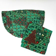 Used, Christmas Oval Placemats & Square Napkins Set of 4 Green Trees Red Bows Holidays for sale  Shipping to South Africa