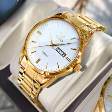 Relógio de pulso masculino quartzo couro empresarial impermeável luminoso aço inoxidável novo comprar usado  Enviando para Brazil