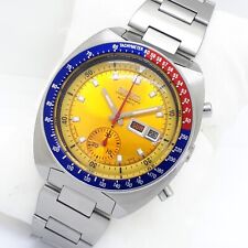 Seiko Pogue 6139-6002 cronógrafo automático moldura Pepsi mostrador amarelo relógio Japão comprar usado  Enviando para Brazil