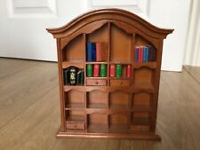 Dolls house furniture bookcase with books for sale  KETTERING