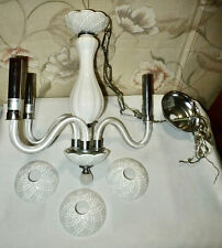 White glass chandelier for sale  Henrico