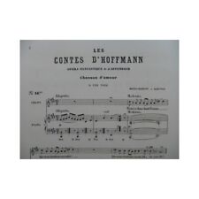 Used, OFFENBACH Jacques Les Contes d'Hoffmann No. 16 ter piano singing ca1880 for sale  Shipping to South Africa