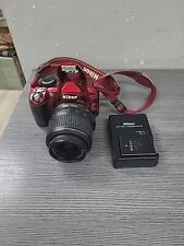 Cámara digital réflex roja Nikon D D3100 14,2 MP (Kit con lente AF-S DX VR 18-55 mm) segunda mano  Embacar hacia Argentina