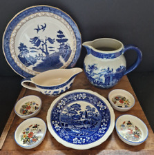 Vintage blue white for sale  WILLENHALL