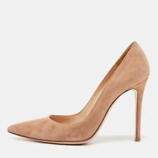 Gianvito Rossi Beige Suede Gianvito 105 Pointed Toe Pumps Size 39 for sale  Shipping to South Africa