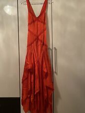Abendkleid rot asymmetrisch gebraucht kaufen  Bremen