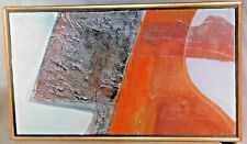 Vintage Mid Century Modern Abstract Oil Painting Ronald Hayes Maine 1972 Cubism for sale  Shipping to Canada