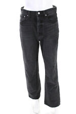 Calça jeans feminina Pistola cintura alta botão Fly Five perna reta preta tamanho 26 comprar usado  Enviando para Brazil