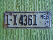 1969 Nebraska Trailer Placa 69 NE Motocicleta Tamanho NE Etiqueta NEB 1-X4361 comprar usado  Enviando para Brazil