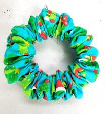 Handmade Women's Scrunchies size Minis Green Cotton Christmas Cactus Print New for sale  Shipping to South Africa