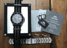 Relógio de mergulho automático masculino Orient Mako II mostrador preto aço inoxidável FAA02001B9 comprar usado  Enviando para Brazil