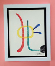 JOAN MIRO + 1971 BEAUTIFUL SIGNED PRINT MOUNTED AND FRAMED 11x14in + BUY NOW!! for sale  Shipping to South Africa