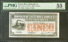 Compañía Puerto Rico de los Ferrocarriles. 5 pesos. (1880ca) . Sin serie. (Edificio segunda mano  Embacar hacia Argentina