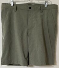 Used, G.H. Bass Co Mens Shorts Size 36W 10L Green Hybrid  Front Polyester for sale  Shipping to South Africa