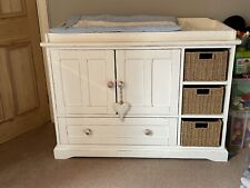 vintage look baby change Table/unit with storage Drawer, Cupboards And Baskets, used for sale  NORTHAMPTON