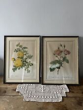 Vintage Framed Floral Botanical Art Prints With Mount for sale  Shipping to South Africa