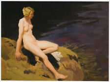 Used, Bather Laura Knight nude woman Cornwall print in 11 x 14 inch mount for sale  BARNSLEY