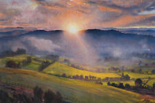 Sundown at the Malvern Hills Laura Knight print in 11 x 14 inch mount SUPERB for sale  BARNSLEY