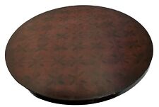 Vintage 20”MCM Patterned Wood Table Top Converted to Large Lazy Susan Turn Table, used for sale  Shipping to South Africa