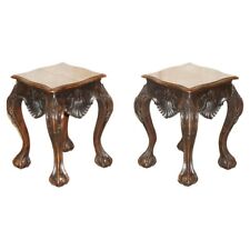 Used, LOVELY PAIR OF ANTIQUE CIRCA 1900 HAND CARVED MAHOGANY CLAW & BALL SIDE TABLES for sale  Shipping to South Africa