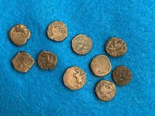 Lote de 10 monedas antiguas pequeñas desconocidas - jinete de caballo segunda mano  Embacar hacia Mexico
