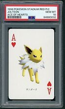 PSA 10 Jolteon Ace of Hearts Japanese Pokemon Stadium Red Poker Card 1998 for sale  Shipping to South Africa