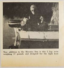Used, 1949 Magazine Photo Mercury 5-HP Twin Outboard Motors Weighs 37 Pounds for sale  Shipping to South Africa